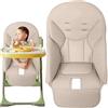 ARSBORUI Cuscino Per Seggiolone Per Bambini, Fodera per Sedia da Pranzo, Fodera Di Ricambio Per Seggiolone, Traspirante in Pelle PU, Universale per Peg-Perego, KosmicJané, Baoneo, Siesta Zero3 (Beige)