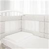 Babysanity - Paracolpi Lettino Ad Alta Traspirazione Dotato Di Sistema Baby Air Mesh Il Paracolpi Culla Morbido ma Consistente Garantisce al tuo Bambino un Ambiente Sicuro per la Nanna (Stelle Grigio)