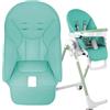 ARSBORUI Cuscino Per Seggiolone Per Bambini, Fodera per Sedia da Pranzo, Fodera Di Ricambio Per Seggiolone, Traspirante in Pelle PU, Universale per Peg-Perego, KosmicJané, Baoneo, Siesta Zero3 (Light Green)
