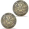 AtSKnSK Viking Mjolnir Coin Thor Martello di Thor, talismano della | Talismano nordico. Presenta bussola vichinga Vegvisir, regalo da collezione per gli appassionati di mitologia nordica