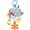Fehn Cubo attività Bruco - Gioco motorio per Neonati | Con elementi da afferrare e anello C per fissaggio, 10 x 10 cm, da 0 mesi