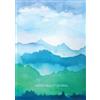 Watercolor Blue & Green Hills - Dotted Bullet Journal (Tascabile)
