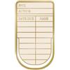 ‎Half Moon Bay Half Moon Bay Library Card Design - Paperclip Style - White/Gold 2.8 x 2 Inch Zi