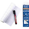 Legamaster 7-159000-A4 Magic-Chart Notes Flipchart, Fogli elettrostatici riposizionabili include 25 fogli a quadretti (20 x 30 cm)