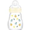 MAM Biberon Feel Good 170 ml, Biberon vetro pregiato resistente alle alte temperature, Accessori neonati ergonomici per uso quotidiano e allattamento misto con morbida tettarella misura 1, Neutro