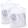 OTraki 2 Pezzi Sacchetti Lavatrice Biancheria 60x80cm Retina per Biancheria, Laundry Bag Con Cerniera Nascosta, Rete Resistente con Manico Sacchetti per Lavatrice per Camicie Vestiti per Bambini