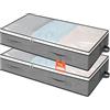AiQInu 2 Pezzi Contenitori Sottoletto 75L, Organizer Sotto letto Con Finestra di Osservazione e Maniglia,Salvaspazio Pieghevole Organizzatore Armadio per Abbigliamento Coperte Piumoni