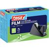tesa Srotolatore ECONOMY RECYCLED con 1 Rotolo di tesafilm Clear Recycled | Distributore Resistente con Nastro Adesivo Incluso da 10 m x 15 mm - Set con Distributore, Pratico per l'Ufficio e la Casa