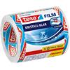 tesafilm Crystal Clear - 3 Rotoli - 10 m x 15 mm | Nastro Adesivo Trasparente, Cristallino e Lunga Durata, con Forte Adesione - Pellicola Aderente Resistente allo Strappo