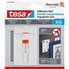 tesa 77777-00005-00 - Chiodo adesivo rimovibile regolabile per appendere foto su carta da parati, 2 x 2 kg, colore: Bianco