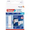 Tesa 77761-00001-00 Adesive per Piastrelle e Metallo Biadesive per Superfici Lisce e Solide-Peso Massimo 3 kg Conf. da 6 Strisce, Bianco, Set di 6 Pezzi