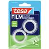 Tesa Nastro Adesivo tesafilm Clear Recycled, Trasparente - 10 m x 15 mm, 2 Pezzi | 2 Pellicola Adesiva Resistente allo Strappo - Plastica Riciclata al 100% - Alta Adesività, Senza Solventi e Lunga Durata