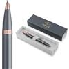 Parker IM Penna a sfera | Collezione Finishing Touch | finitura ardesia | punta media | inchiostro blu | confezione regalo