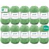 Gründl Cotton Quick Uni 10 x 50 g, Salvia | Filato Sottile per Uncinetto e Maglia - Filato Lucido e Delicato sulla Pelle - 100% Cotone - 125 m