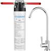 FILTRIACQUAITALIA Kit Depuratore Acqua Domestico 4-UF con Rubinetto Dedicato, Depuratore Sottolavello a 4 Stadi di Ultrafiltrazione da 0.01 Micron, Innovativo e Certificato. Rimuove Cloro, Sedimenti, Sporcizia.