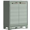Keter Armadio 2 Ripiani Regolabili Realizzato In Resina Planet Outdoor Basso, Verde, 80 x 44 x 100 cm