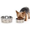 Flamingo ciotola per cani - ciotola Jappie beige in acciaio inox - pratica e resistente - 250ml