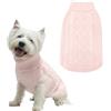 Mihachi Maglione a collo alto per cani, cappotto invernale, classico maglione a treccia con foro per guinzaglio per il freddo, animali domestici per Capodanno