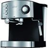 MPM MKW-06M Macchina per caffè Espresso e Cappuccino da 20 Bar, Ugello per il Latte, Scaldatazze, Serbatoio dell'acqua Rimovibile da 1,7 Litri, Sistema THERMOBLOCK 850W, Nero/Acciaio Inox.