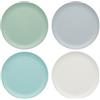 Colourworks KitchenCraft Colourworks Piatti Colorati Medi in Melamina, 23 cm, Colori Classici, Set da 4