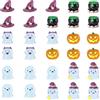 Aojahkjew Mini statuette in resina, mini fantasma, set da 30 pezzi | 3 stili con cappello, pozione magica e per Halloween, decorazione da tavolo versatile, colori vivaci per scene e terrari di