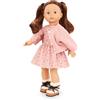 Götz 2690345 Precious Day Girl Elisabeth Millefleur Bambola in Piedi 46 cm | 6 pezzi, dai 3 anni, lunghi capelli castani, occhi marroni chiudibili, outfit vestito floreale, pettinabile, corpo morbido