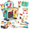 Lehoo Castle Giochi in Legno Cassetta Attrezzi Bambini Attrezzi Giocattolo Educativi in Legno Regalo per Bambini Ragazzo Ragazza 3 4 5 Anni