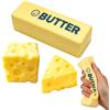 WANGHONGGOGO 3 Pezzi Cheese Butter Squishy, Giocattolo Squishy Antistress a Forma di Formaggio, Giocattolo da Spremere di Burro Bastoncino di Burro Giocattoli per Adulti, Ufficio e Casa