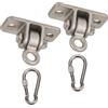 Butizone - Set di 2 grucce in acciaio inox 304, resistenti, per set di legno, ganci per altalena, viti e bulloni con ganci a scatto per parco giochi, portico, yoga, interni ed esterni, set da 2