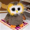 TROYSINC Gufo di peluche, morbido gufo, peluche, per bambini, ragazze, regalo (20 cm, marrone)