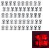 Sylkeov Set di mini luci a LED, lampade a LED alimentate a batteria per fai da te, decorazione della casa delle bambole, progetti in miniatura ed eventi, per creazioni personalizzate (50, luminescenza rossa)