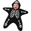Meaunzyl Vestito Zucca Neonato, Baby Starfish Carino Halloween Costume Neonata,0‑12M | Costume da zucca caldo Footie con cappuccio Star pagliaccetto zip up all-in-one accogliente party loungewear neonati
