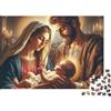 2L6J4F9G Puzzle 1000 pezzi Famiglia Religiosa per Adulti Carta Educativo Natività Puzzle Antistress Decorazione da Parete 70x50cm/1000pcs