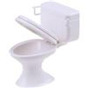 Clockjuan Decorazione in plastica bianca 1:12 Casa WC Casa Bagno Mobili Mini WC Decorazione per Accessori Casa delle Bambole Mobili Torta Topper Bagno Accessori