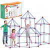 zqiliboyi Kit fortezze 140 pezzi per bambini 4‑10 anni, kit rifugi giocattolo | Set STEM DIY per costruire fortezze, giocattoli creativi, regali di Natale, casa gioco interno‑esterno per ragazzi e ragazze