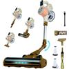 EFFEKTIV Autonomio 500X - Scopa elettrica senza fili 600W con motore Brushless, aspirazione potente fino a 45 kPa per peli di animali, autonomia fino a 75 min, sistema Self-Standing, tubo flessibile
