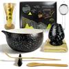 Zaztytoy Set Matcha - Ciotola in Ceramica con Beccuccio Ergonomico, Frusta in Bambù, Cucchiaio e Supporto Inclusi, Kit Completo per la Cerimonia del Tè, Ideale per gli Appassionati della Cultura del Tè
