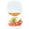 Il Gruppone Passione Casa IlGruppone Tagliere Rotondo Ø30Cm Pietra Effetto Marmo E Legno Certificato Contatto Alimentare Vassoio Portata Salumi Formaggi Piatto Asse Cucina