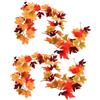 COM-FOUR® 2x ghirlanda autunnale in foglie di acero artificiali | catena decorativa da 3,5 m - decorazione autunnale da appendere come decorazione da tavolo - 175 cm / pezzo