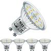 EACLL Lampadine LED GU10 6.5W Equivalente a Alogena 95W, Pacco da 4, 715lm 4000K Bianco Naturale, Faretti AC 230V senza Sfarfallio, Angolo a Fascio 120° Spot, Non Dimmerabile corta Riflettore Lampade