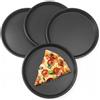 MIUUIPI Set di 4 teglie per pizza, rotonde, diametro 29 cm, antiaderenti, resistenti al calore fino a 230 °C, per forno e forno, facili da pulire, sane e durevoli