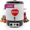 WECK WAT15-A - Casseruola smaltata con termostato di precisione, rubinetto e timer, 29 l, per vin brulé, spremiagrumi a vapore, distributore automatico - Made in Germany