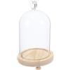 LIFKOME Cupola Espositiva a Campana a Forma di Cuore in Vetro Trasparente con Base in Legno, Copertura Antipolvere per Oggetti da Collezione e Decorazioni Fai da Te, Accessorio Decorativo