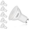 Aigostar - Lampadina LED GU10 6W, Luce Bianca Calda 3000K 480 Lumen, Angolo a Fascio 100-120 Gradi, Nessun Sfarfallio Non Dimmerabile, Pacco da 5
