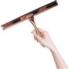 Gatuida Lama in Silicone Tergivetro Manico Corto Bronzo, in Acciaio Inox | Supporto in Lega Finitura Bronzo, Apertura Integrata per Appendere, Leggero da 243g, 1 Pezzo