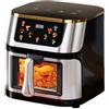 AUQUK Friggitrice ad aria 12L,Friggitrice ad aria con finestra di visualizzazione | Touch Digital Display,Circolazione di aria calda,Menu pre-programmati sani,Cottura rapida ad alta temperatura di 210℃