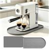 NICEWAT Tappetino in silicone per macchina da caffè, 40 x 20 cm, tappetino da caffè | Waterproof Raised Edge, Antiscivolo, Heat Resistant, Easy Clean, per De Longhi & Philips LatteGo Automatiche (Grigio)