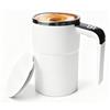 Behogan Tazza auto-mescolante da 380 ml, bicchiere auto-mescolante con indicatore di temperatura, bicchiere da caffè elettrico con auto-mescolanza automatica, ricaricabile e lavabile, tazza elettrica