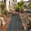 SIMPEX Tappeto Outdoor Nero 80x250 cm Balcone Terrazza Giardino Resistente alle intemperie UV resistente Passatoia Tinta unita Tessuto piatto Facile da pulire Robusto Moderno