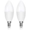 Klarlight LED Lampadina con sensore crepuscolare 5W E14 450lm Lampadina con accensione automatica per interni Giardino esterno Portico Garage Giardino Bianco freddo 6000K Confezione da 2